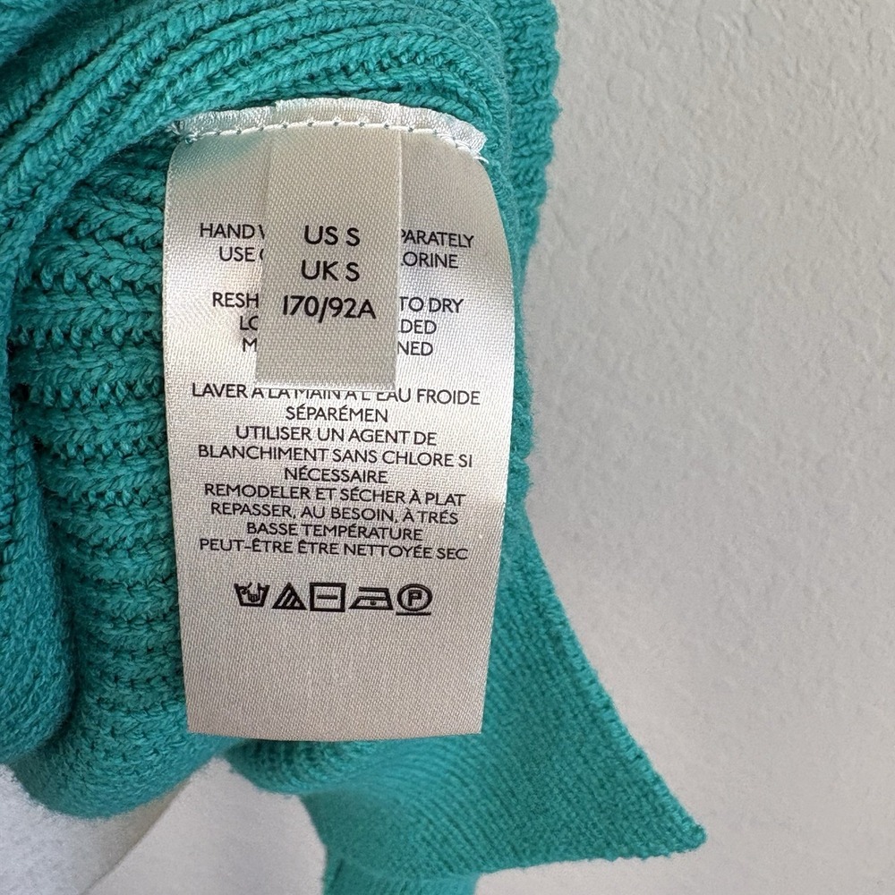 RARE Free People S Easy Street Tunic Sweater in Mar Chiquita Teal Oversized - Picture 3 of 7
